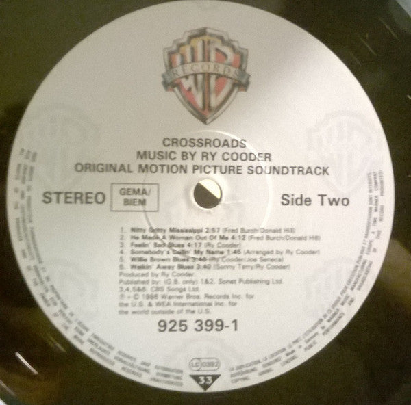 Ry Cooder : Crossroads - Original Motion Picture Soundtrack (LP, Album)