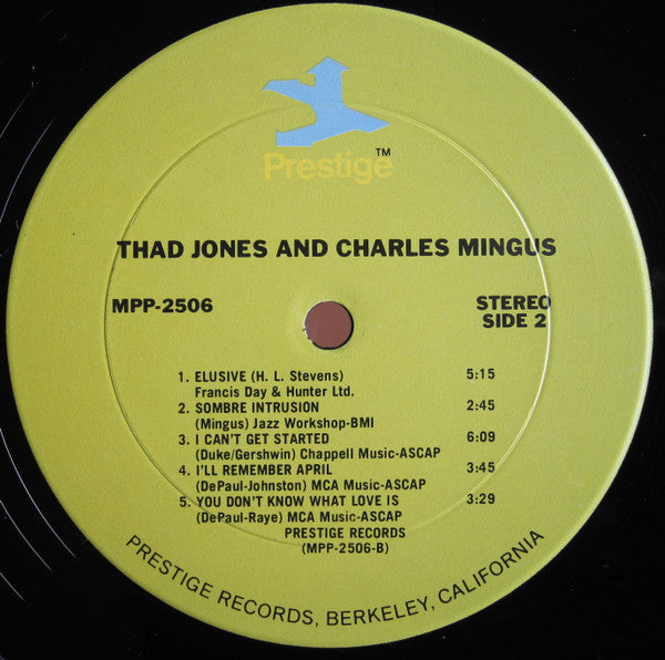 Thad Jones And Charles Mingus ~ Thad Jones And Charles Mingus (Vinyl) - Djungel & Jazz