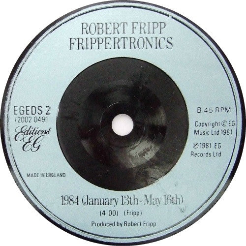 The League Of Gentlemen / Robert Fripp ~ Dislocated / 1984 (January 13th-May 16th) (Vinyl) - Djungel & Jazz