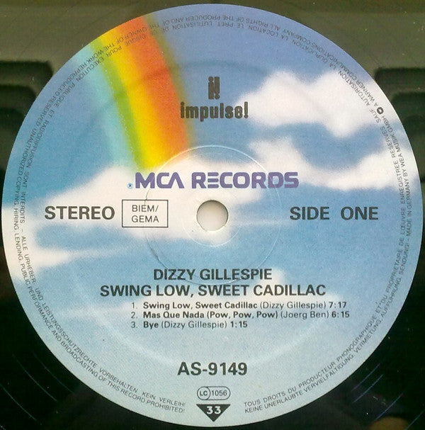 Dizzy Gillespie ~ Swing Low, Sweet Cadillac (Vinyl) - Djungel & Jazz