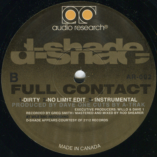 D-Shade ~ Do The Math / Full Contact (Vinyl) - Djungel & Jazz