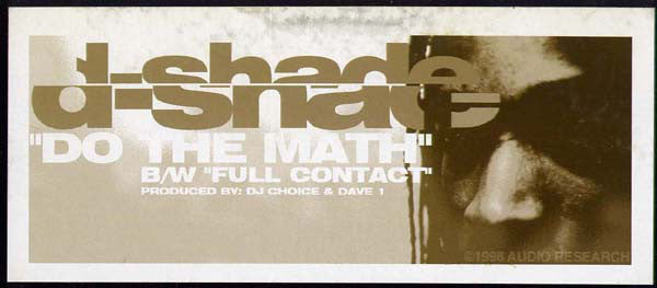 D-Shade ~ Do The Math / Full Contact (Vinyl) - Djungel & Jazz