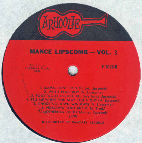 Mance Lipscomb ~ Vol. 3: Texas Songster In A Live Performance (Vinyl) - Djungel & Jazz