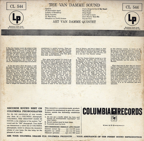 Art Van Damme Quintet ~ The Van Damme Sound (Vinyl) - Djungel & Jazz