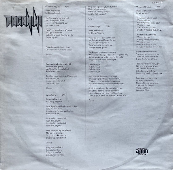 Paganini ~ Weapon Of Love (Vinyl) - Djungel & Jazz