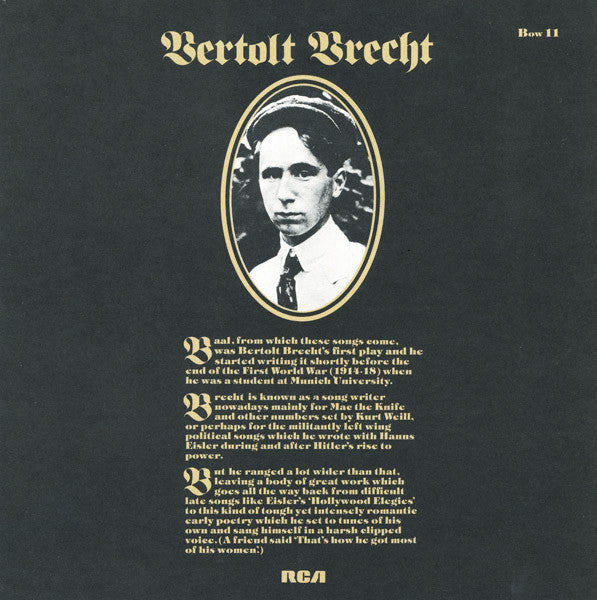 David Bowie ~ David Bowie In Bertolt Brecht's Baal (Vinyl) - Djungel & Jazz