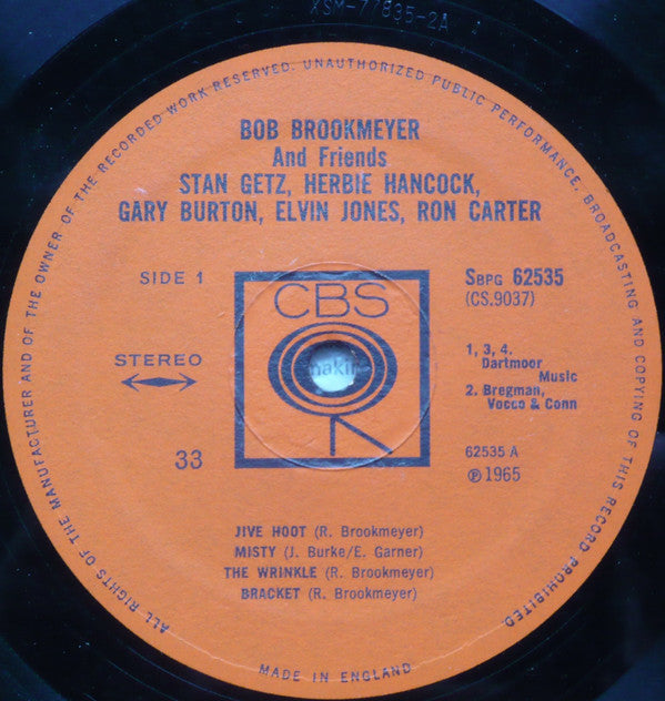 Bob Brookmeyer ~ Bob Brookmeyer And Friends (Vinyl) - Djungel & Jazz