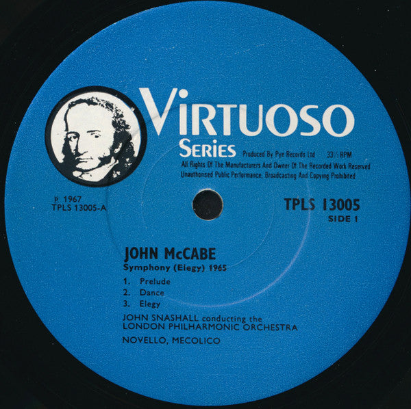 McCabe / Leighton / Cruft - John Snashall Conducting The London Philharmonic Orchestra ~ Symphony / Concerto For String Orchestra / Divertmento For String Orchestra (Vinyl) - Djungel & Jazz