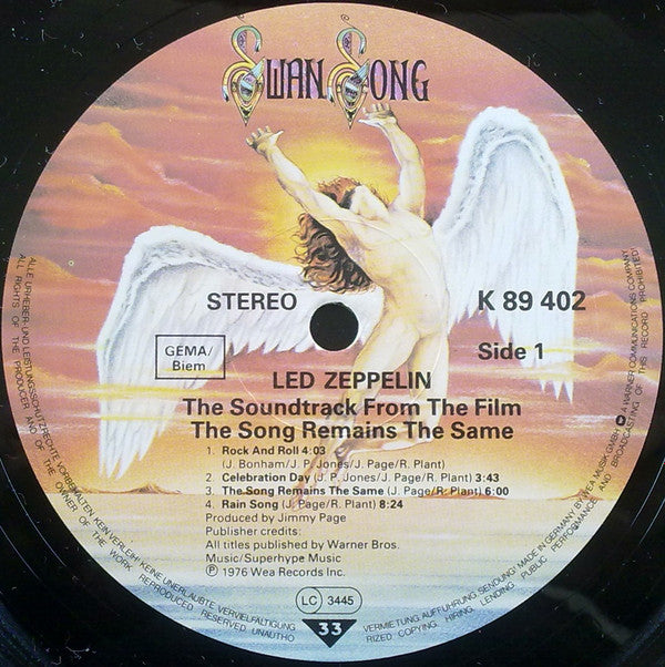 Led Zeppelin ~ The Soundtrack From The Film The Song Remains The Same (Vinyl) - Djungel & Jazz