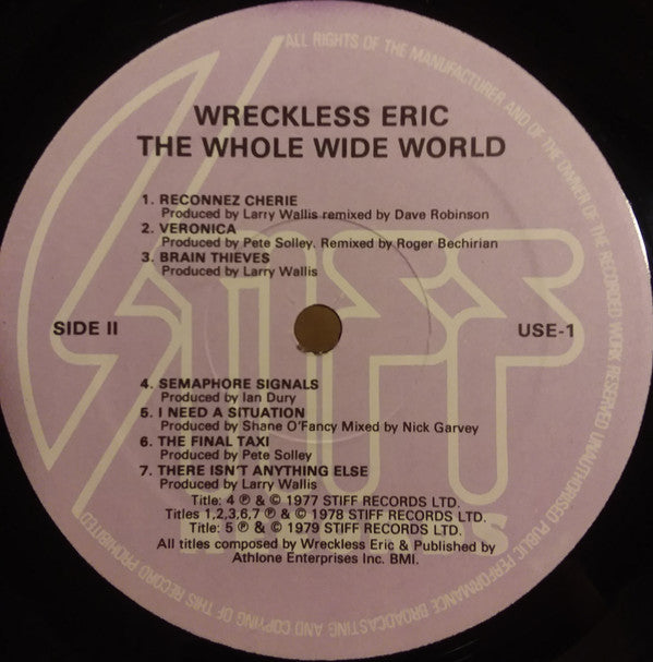 Wreckless Eric : The Whole Wide World (LP, Comp, Sou)