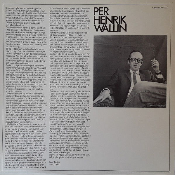 Per Henrik Wallin ~ One Knife Is Enough (Vinyl) - Djungel & Jazz