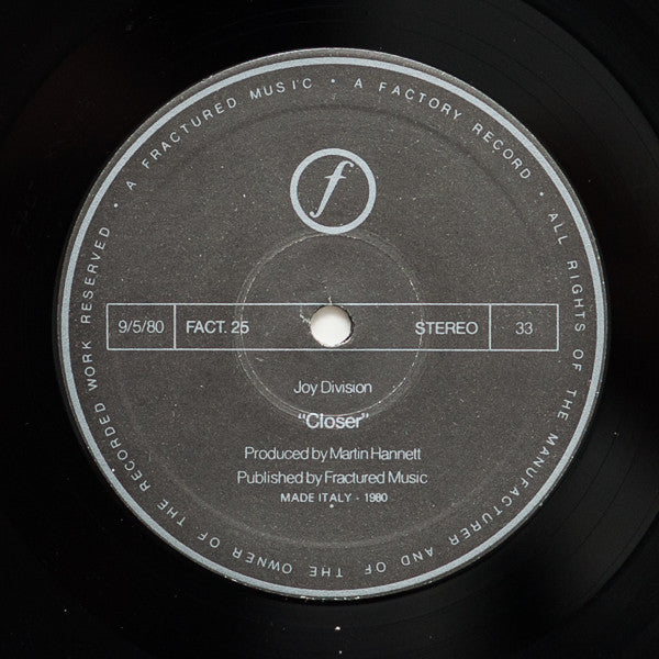Joy Division ~ Closer (Vinyl) - Djungel & Jazz