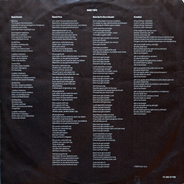 Peter Tosh ~ Bush Doctor (Vinyl) - Djungel & Jazz