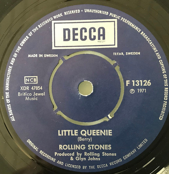 Rolling Stones ~ Little Queenie / Love In Vain (Vinyl) - Djungel & Jazz