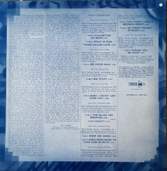 Billie Holiday ~ "Billie Holiday Story" 3 1945-1949 (Vinyl) - Djungel & Jazz