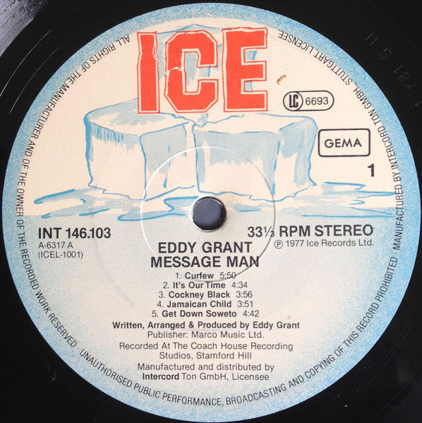 Eddy Grant : Message Man (LP, Album)