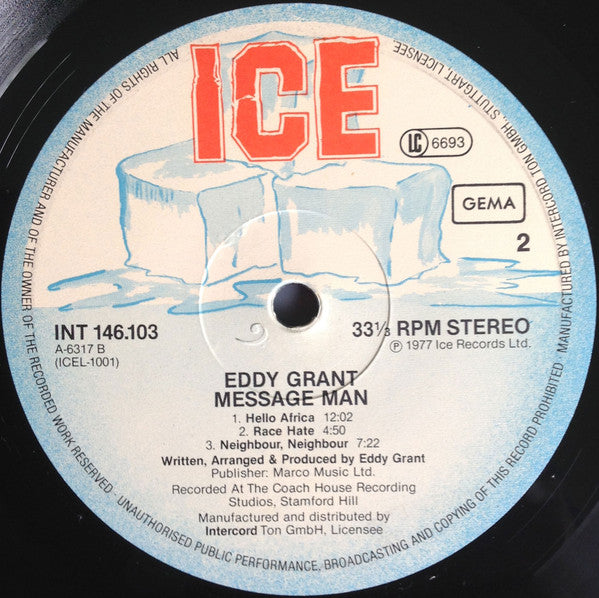 Eddy Grant : Message Man (LP, Album)