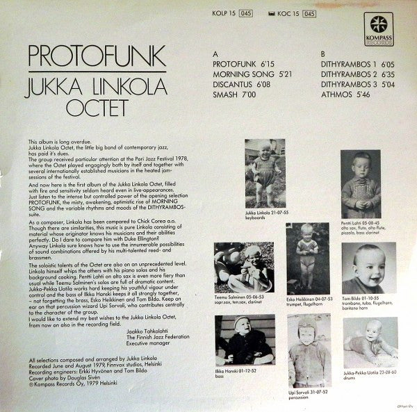 Jukka Linkola Octet ~ Protofunk (Vinyl) - Djungel & Jazz