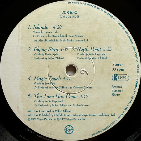 Mike Oldfield ~ Islands (Vinyl) - Djungel & Jazz