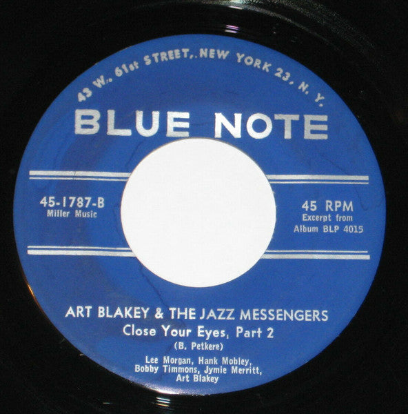 Art Blakey & The Jazz Messengers ~ Close Your Eyes (Vinyl) - Djungel & Jazz