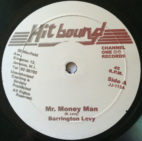 Barrington Levy / Super Chick : Mr. Money Man / Me A Champion (10", RE)