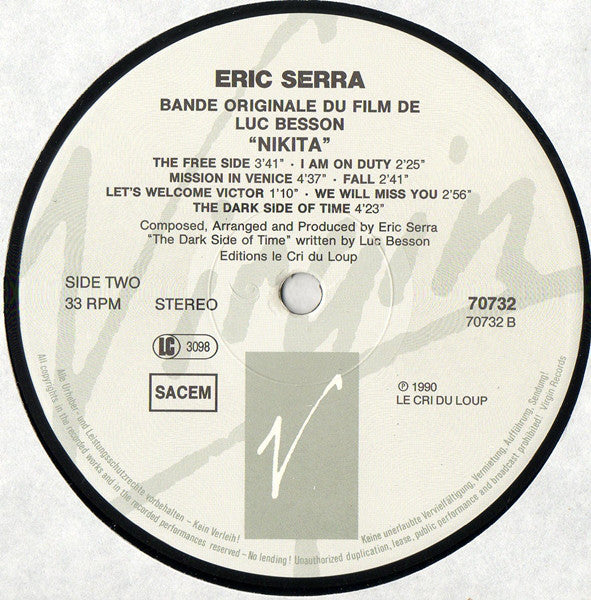 Eric Serra ~ Nikita (Bande Originale Du Film De Luc Besson) (Vinyl) - Djungel & Jazz