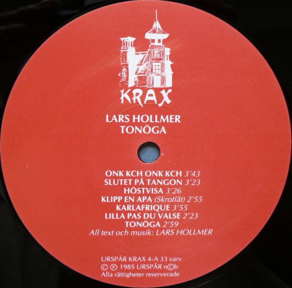 Lars Hollmer ~ Tonöga (Vinyl) - Djungel & Jazz