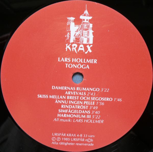 Lars Hollmer ~ Tonöga (Vinyl) - Djungel & Jazz