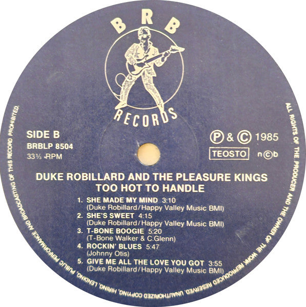 Duke Robillard And The Pleasure Kings : Too Hot To Handle (LP, Album)