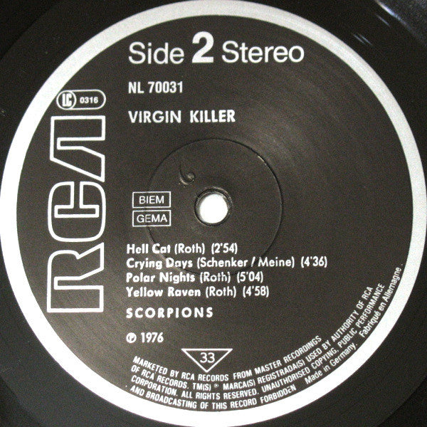 Scorpions : Virgin Killer (LP, Album, RE)