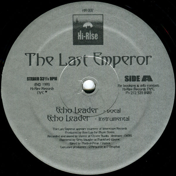 The Last Emperor ~ Echo Leader / Charlie / Rap Tyranny (Vinyl) - Djungel & Jazz