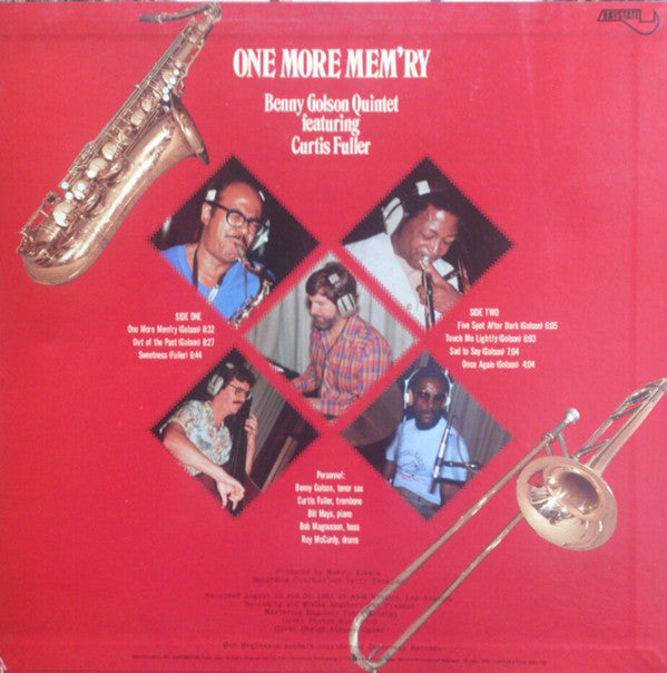 Benny Golson Quintet Featuring Curtis Fuller ~ One More Mem'ry (Vinyl) - Djungel & Jazz