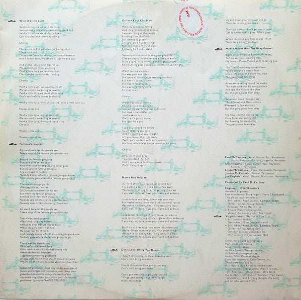 Wings ~ London Town (Vinyl) - Djungel & Jazz