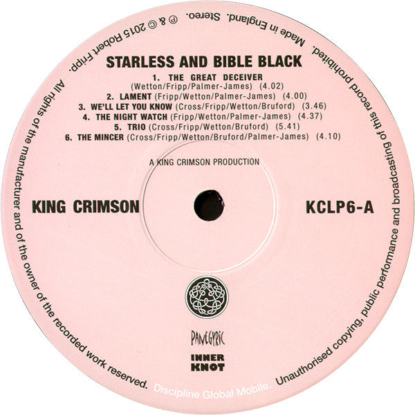 King Crimson ~ Starless And Bible Black (Vinyl) - Djungel & Jazz