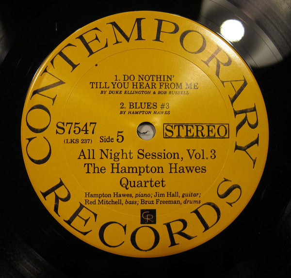 Hampton Hawes Quartet ~ All Night Session, Vol. 3 (Vinyl) - Djungel & Jazz