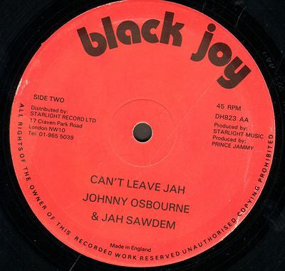 Natural Vibes & Papa Tullo / Johnny Osbourne & Jah Sawdem : Be Wise / Can't Leave Jah (12")