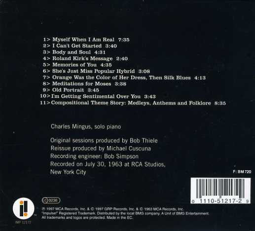 Charles Mingus ~ Mingus Plays Piano (Vinyl) - Djungel & Jazz