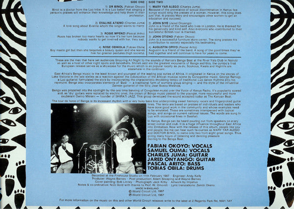 Shirati Jazz ~ Benga Beat (Vinyl) - Djungel & Jazz