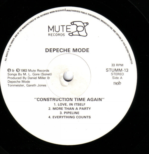 Depeche Mode ~ Construction Time Again (Vinyl) - Djungel & Jazz