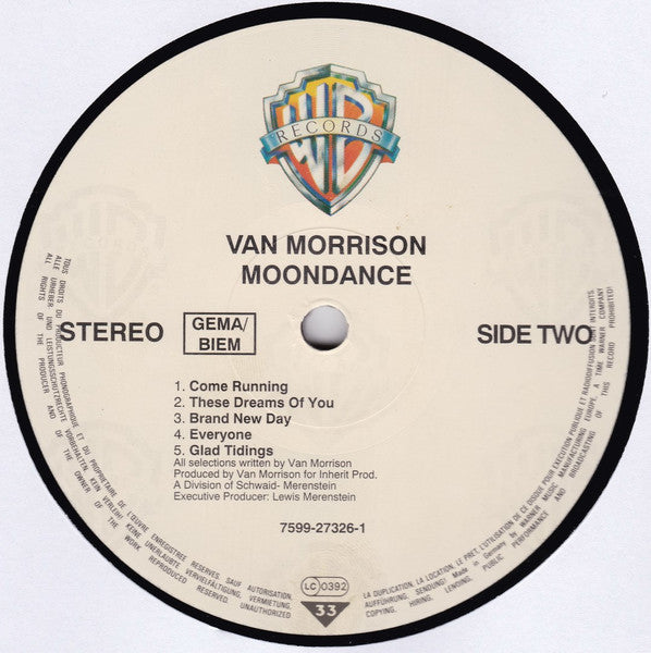 Van Morrison : Moondance (LP, Album, Ltd, RE, 180)