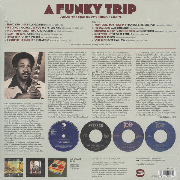 Various ~ A Funky Trip - Detroit Funk From The Dave Hamilton Archive (Vinyl) - Djungel & Jazz