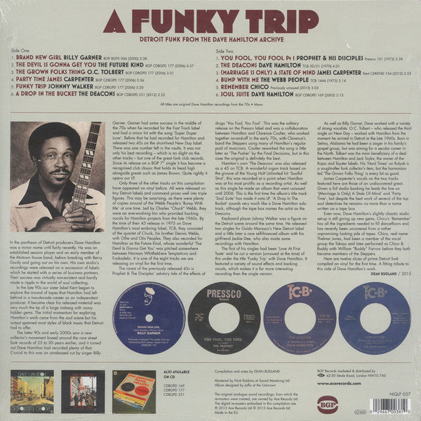 Various : A Funky Trip - Detroit Funk From The Dave Hamilton Archive (LP, Comp, Cle)