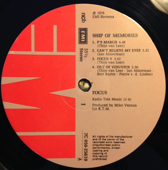 Focus ~ Ship Of Memories (Vinyl) - Djungel & Jazz