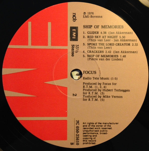 Focus ~ Ship Of Memories (Vinyl) - Djungel & Jazz
