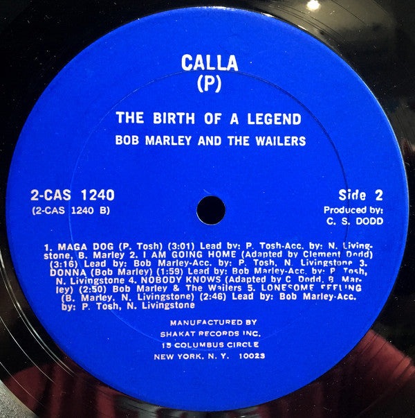 Bob Marley & The Wailers ~ The Birth Of A Legend (Vinyl) - Djungel & Jazz