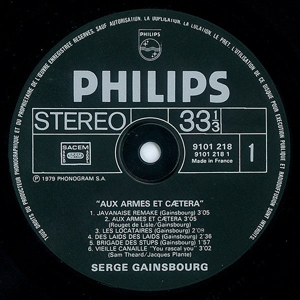 Gainsbourg ~ Aux Armes Et Cætera (Vinyl) - Djungel & Jazz