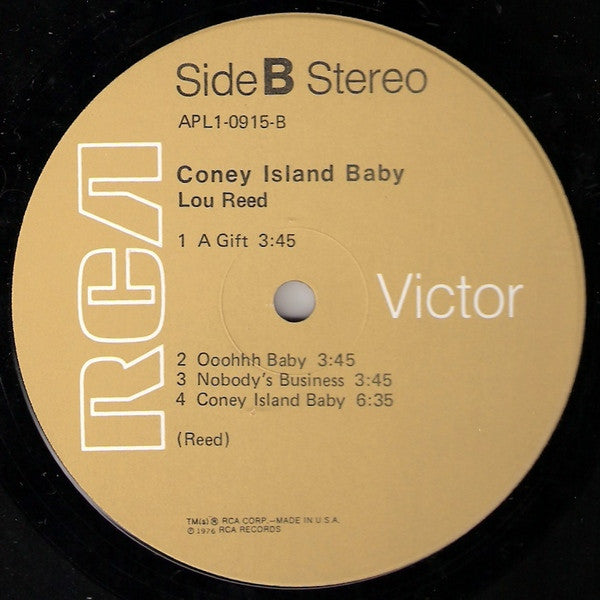Lou Reed : Coney Island Baby (LP, Album, Ind)