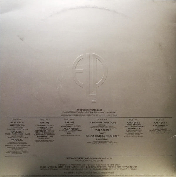 Emerson, Lake & Palmer ~ Welcome Back My Friends To The Show That Never Ends - Ladies And Gentlemen (Vinyl) - Djungel & Jazz