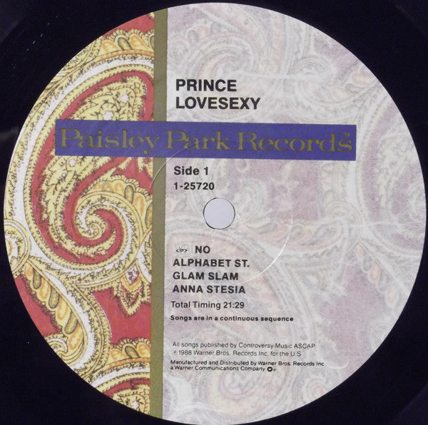 Prince ~ Lovesexy (Vinyl) - Djungel & Jazz