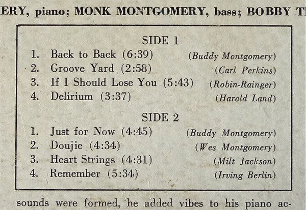 The Montgomery Brothers ~ Groove Yard (Vinyl) - Djungel & Jazz